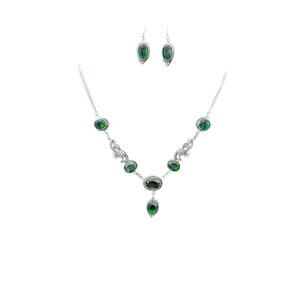 Chrome Diopside Gemstone Handmade 925 Sterling silver Jewelry Necklace & Earring